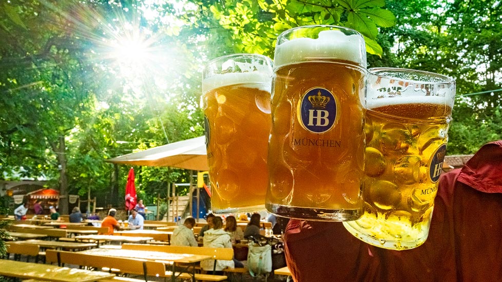 Biergarten in München